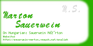 marton sauerwein business card